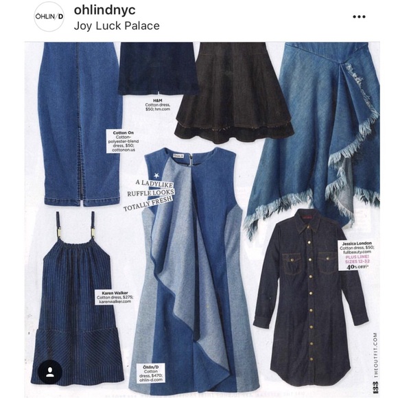 SOLD ÖHLIN/D New York Denim Draped Dress NWT 4 - Picture 6 of 8